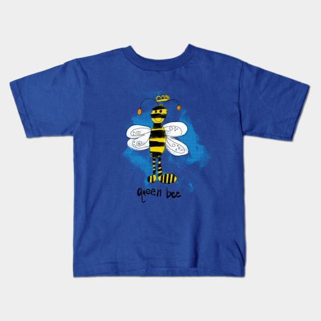 Kids Queen Bee Kids T-Shirt by KatieMorrisArt